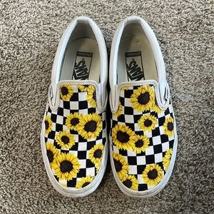 Sunflower checkered vans